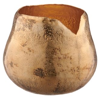 Schubiger M&ouml;bel Pflanzengef&auml;ss Metall Geh&auml;mmert, Champagner