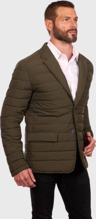 Perry Ellis Tech Stretch Quilted Blazer Jacket in Olive at Nordstrom, Size Xx-Large