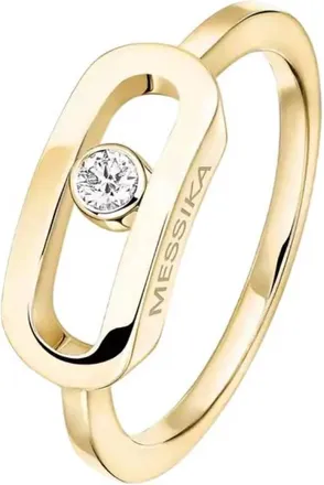 Messika Move Uno Large Yellow Gold Diamond Ring, Size 50