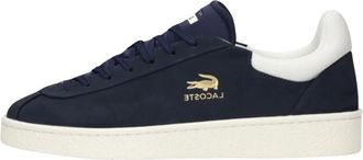 Lacoste Premium Baseshot Lage Sneakers - Heren - Sneakers - Blauw - 46 1/2 EU - Leer - Schoenen