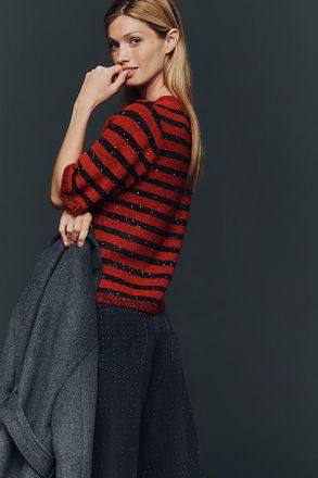 Sanctuary Short-Sleeve Shine Sweater