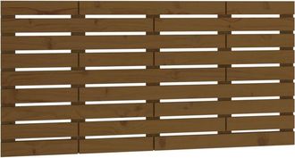 vidaXL Cabecero Cama Pared Madera Maciza Pino Marr&oacute;n Miel 146x3x63 Cm Vidaxl