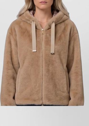 Herno faux fur hooded jacket
