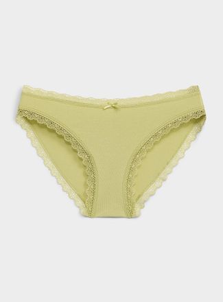 Miiyu Womens Scalloped edge bikini panty Organic cotton