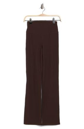 Zella Perform Rib High Waist Bootcut Leggings in Brown Mole at Nordstrom Rack, Size X-Small