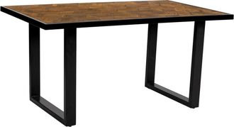 Wanderlust Deco Mesa de comedor parquetado de madera de mango/dm 160x90x76