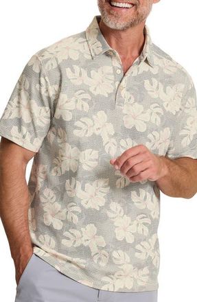 Tommy Bahama Emfielder Hibiscus Springs Floral IslandZone Polo in Lt Sanddollar at Nordstrom, Size Medium