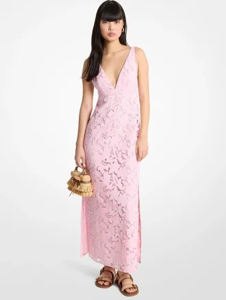 Michael Kors Corded Floral Lace Maxi Dress
