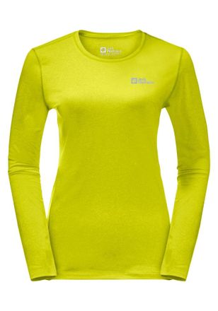 Jack Wolfskin Rundhalspullover JACK WOLFSKIN SKY THERMAL L/S W, Damen, Gr. M (38/40), gelb (firefly), Hauptmaterial: 100% Polyester, Pullover Rundhalspullover
