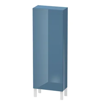 Duravit Armario Semi Alto Duravit L-cube, Anchura 500mm, Profundidad 243mm, 1 Puerta, Bisagra A La Derecha, Color: Laca De Alto Brillo Stone Blue - Lc1169r474