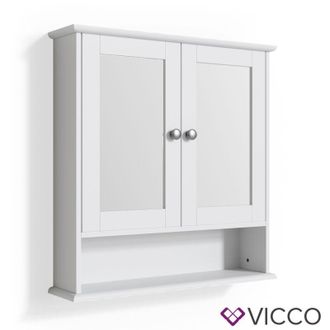 Vicco Specchio contenitore bagno Bianco, Bianco, 56 x 58 cm