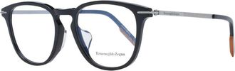 Ermenegildo Zegna Ronde Plastic Optische Monturen - Heren - Brillen - Zwart - ONE Size - Accessoires