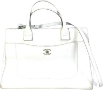 Chanel Pre-owned Leather chanel-bags - Dames - Vintage Handtas - Wit - ONE Size - Vintage
