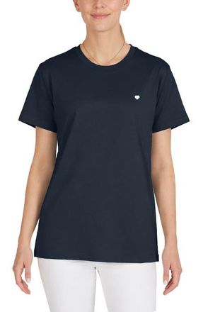 Dalix Womens Lil Heart Jersey Relaxed Tee in Navy Blue at Nordstrom, Size Xx-Large
