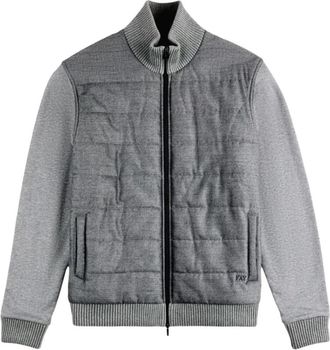 Fay Giubbino Zip Ricamo - Heren - Zomerjassen - Grijs - XL - Katoen - Jassen