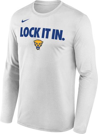 Nike Pitt 2026 On-Court Bench Nike Mens Dri-FIT College Long-Sleeve T-Shirt in White | M22284P870PTBG-WHT