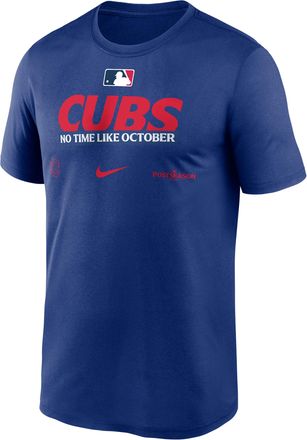 Nike Chicago Cubs 2026 Postseason Authentic Collection Legend Nike Mens Dri-FIT MLB T-Shirt in Blue | NKGK4EWEJW-D28