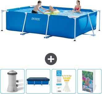 Intex Piscina Con Estructura Rectangular - 300x200x75 Cm - 7-piezas Scb129