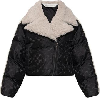 Palm Angels Short Faux Fur Jacket - Dames - Winterjassen - Zwart - L - Jassen