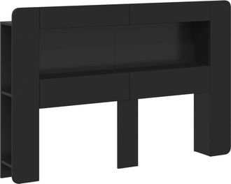 vidaXL Cabecero Con Armario Con Almacenamiento Madera De Ingenier&iacute;a Vidaxl