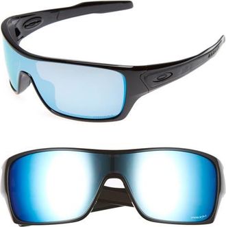Oakley Turbine Rotor 68mm Polarized Sunglasses in Black/blue at Nordstrom