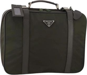 Prada Pre-owned Vintage Nylon Weekendtas - Dames - Vintage Weekendtas - Groen - ONE Size - Nylon - Vintage