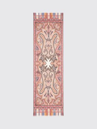 Etro Paisley Print Scarf in Cashmere and Silk Blend with Fringes