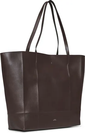 Toteme Womens Oversize Tote Bag Roam Brown Calf Leather Shoulder