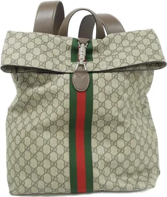 Gucci Beige Brown Gg Supreme Backpack (Pre-Owned)