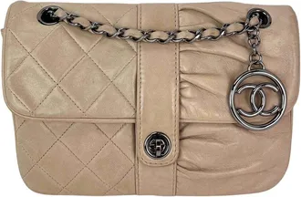 Chanel Brown Leather Quilted Pile Ou Face Flap Clair Shoulder Bag (Authentic Pre-Loved)