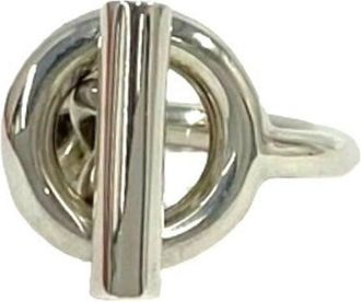 Herm&egrave;s Silver Silver 925 Band Ring (Pre-Owned)