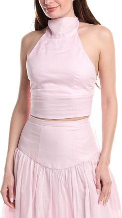 Bardot Harlow Neck Tie Ramie Top