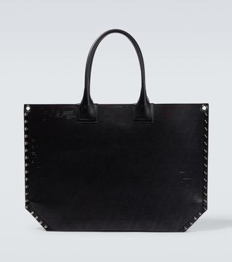 Christian Louboutin Laser-cut leather tote bag