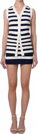 Parentezi Katie Knit Vest In Stripes