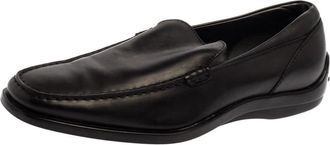 Tod's Tods Black Leather Slip On Loafers