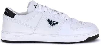 Prada White Calf Leather Bos Taurus Low Top Mens Sneakers