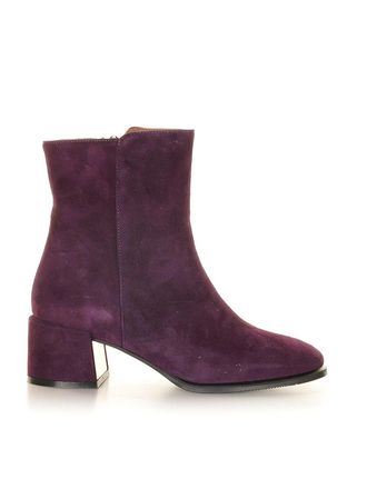 Evaluna Purple Suede Ankle Boot