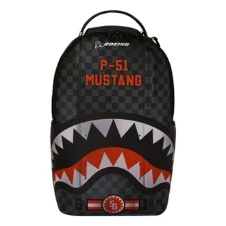 Sprayground x Boeing P-51 Mustang Backpack Black Red G6875-64