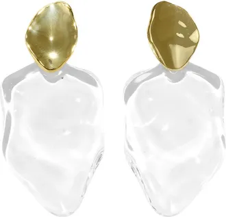 Alexis Bittar Alexis Bittar Liquid Lucite 14kt Gold-plated Drop Earrings - One Size