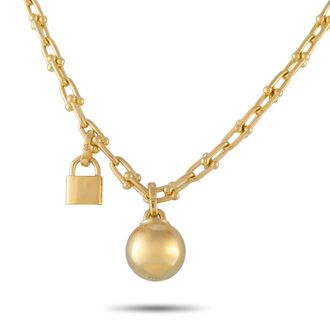 Tiffany & Co. 18K Yellow Gold Hardwear Single Wrap Necklace TI23-051526