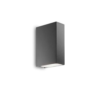 Netlighting Tetris 2 Light Outdoor Up Down Wall Light Anthracite IP44 G9 in Black