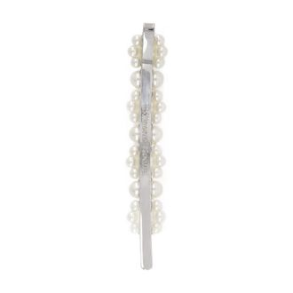 Simone Rocha Pearl-Beaded Flower Hair Clip - White