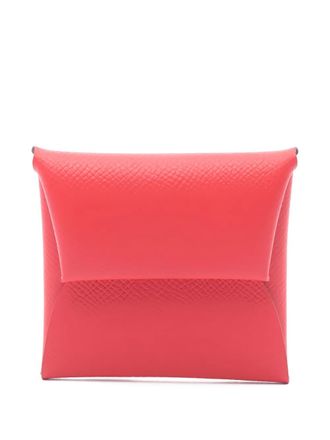 Herm&egrave;s 2015 Bastia bougainvillea wallet - women - Calf Leather - One Size - Red