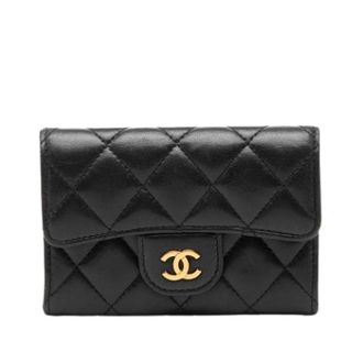 Chanel Pre-owned Wallets, female, Black, Size: ONE SIZE Pre-owned Card Holder