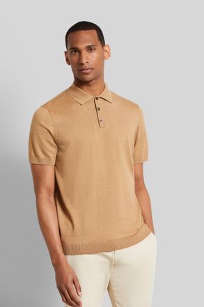 Bugatti Poloshirt BUGATTI, Herren, Gr. XXL, braun (cognac), 75% Baumwolle, 25% Polyacryl, regular fit, ohne Ausschnitt, Rippb&uuml;ndchen, Shirts Poloshirt, in kla