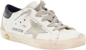 Golden Goose Boys Kids Sneakers Super Star White Suede Cow Leather Trainers