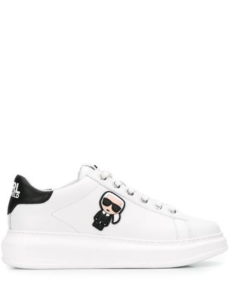 Karl Lagerfeld Ikonik Karl sneakers - women - Leather/Leather/Rubber - 40 - White
