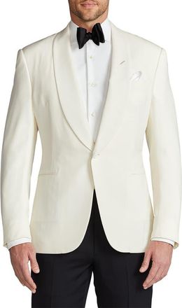 Ralph Lauren Purple Label Gregory Wool Barathea Dinner Jacket in Cream at Nordstrom, Size 38 Us