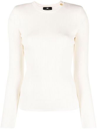 Elisabetta Franchi Maglione con placca logo - Toni neutri
