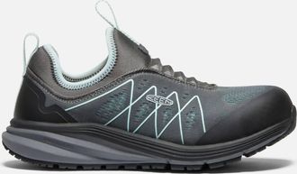 Keen Womens Vista Energy Shift Composite Toe Work Sneakers In Steel Grey/blue Glass